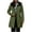 Green, variant on Long Puffer Coat Women Hooded Winter Quilted Jackets Thicken Fleece Lined Parka Warm Down Jacket Windproof Outerwear