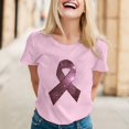 thumbnail image 2 of TSADFHJI Hauts d'Été pour Femmes T-Shirt Imprimé Cancer Publicité Internationale Lune Manches Courtes m, 2 of 5