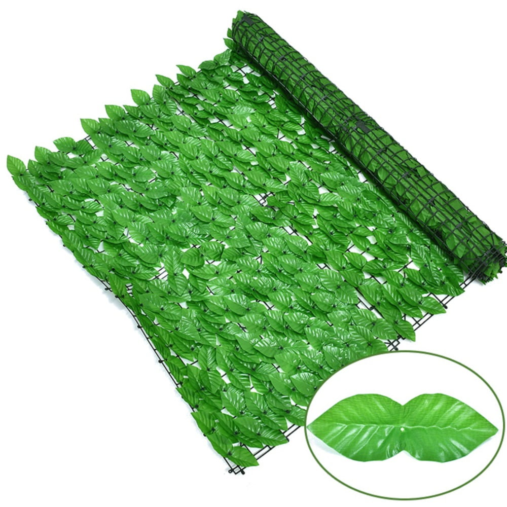 Artificial Privacy Fence,9.8x19.7inch Artificial Hedges Fence Vine Leaf