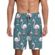 thumbnail image 1 of Balery Flamingo Pantalones cortos de pijama de punto de algodón para hombre con cinturilla y bolsillos-Small, 1 of 6