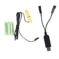 thumbnail image 4 of Dsseng 2in1 AAA Battery Eliminator USB Power Supply Replace 1-4pcs1.5V AAA Batteries for Clock Toys Camera Gameboy Torch Radio, 4 of 15