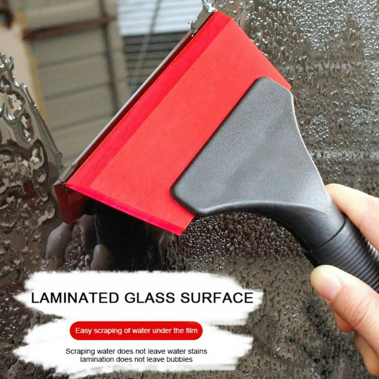 Car Glass Window Squeegee Windshield Squeegee Rubber Water Blade Ice Scraper for Vinyl Wrapping, Window Tinting, Windshield Washing, Bathroom Glass