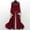 Red, variant on Turilly Fashion Women Long Sleeve Long Maxi Dress Cosplay Halloween Retro Dress