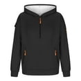 thumbnail image 5 of Xcmzpl Big and Tall Hoodies for Men Quarter Zip Tactical Sweatshirts Solid Cargo Pullover Causal Loose Gym Athletic Hoodie Zipper Pocket, 5 of 6