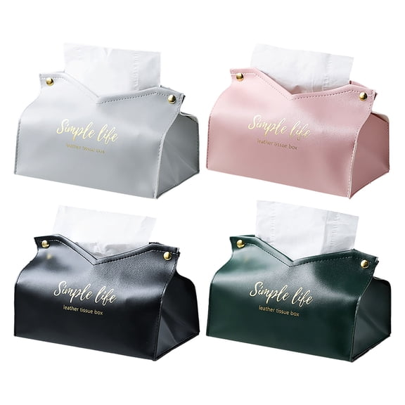 Simple Pu Leather Tissue Box The Tissue Box Is Designed Reasonably and Suitable for Various Sizes of Tissue Bags. It Can Be Conveniently Placed on The Desktop to The S, Home Textile Storage