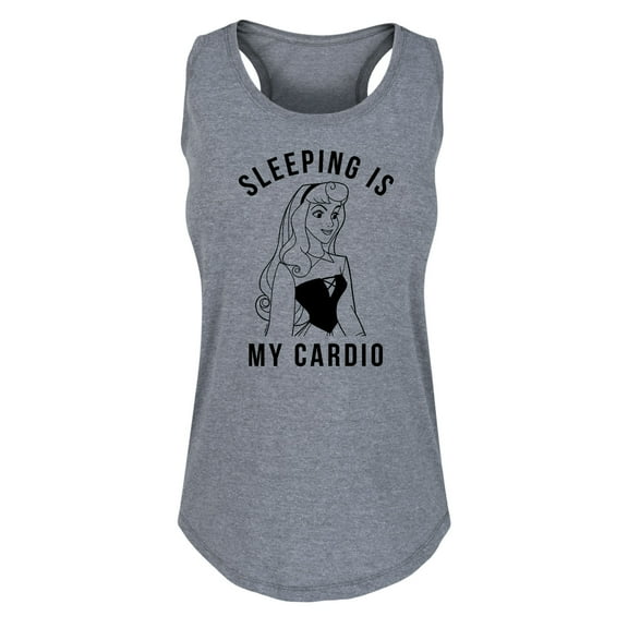 Disney Princess - Aurora Sleeping Is My Cardio - Women's Racerback Tank Top