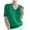 Green, variant on UJNDER Summer Knitted Short Sleeved V Neck Sweaters Fashionable and Thermal Tops for Women for Casual Wear Yellow M