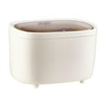 thumbnail image 4 of GUOOL Countertop Trash Can Desk Organizer Press with Lid Desktop Trash Can Small White, 4 of 9