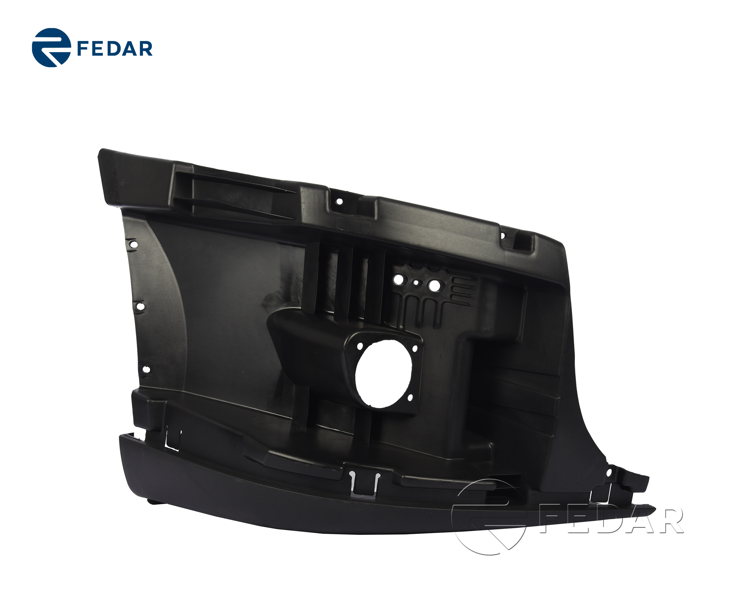 Left Front Bumper Reinforcement & End Cap For Freightliner Cascadia 2008-2017 – Black Plastic PP