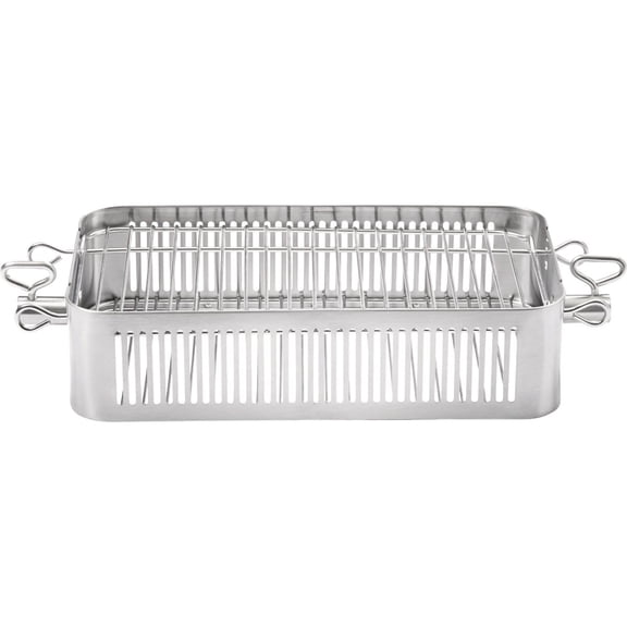 Adjustable Stainless Steel Rotisserie Basket