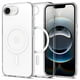 thumbnail image 1 of Funda MagFit de cristal líquido Spigen para iPhone 16e, color blanco transparente, 1 of 8