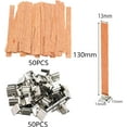 thumbnail image 2 of DIY Candle Making Supplies, Wooden Candle Wicks Produce Crackling Sound, Soy Wax Compatibility Ensures Long Burn Time, Candle Wick Holders for Easy Crafting, 2 of 5