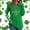 #0019-Army Green, variant on Uootdi St. Patrick's Day Sweatshirt for Women Irish Shamrock Round Neck Pullover Long Sleeve Shirts Leaf Clover Raglan Tops Gift