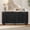 Curved Fluted-Black, variant on Wirrytor 47" Mid-Century Sideboard with Tambour Sliding Sides, Coffee Bar Buffet Cabinet Credenza for Kitchen Living Room Dining Room, Walnut