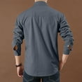 thumbnail image 3 of YFNNUP Casual Button Down Shirt for Men Big and Tall Long Sleeve Shirt Tactical Button Up Work Shirt, 3 of 4