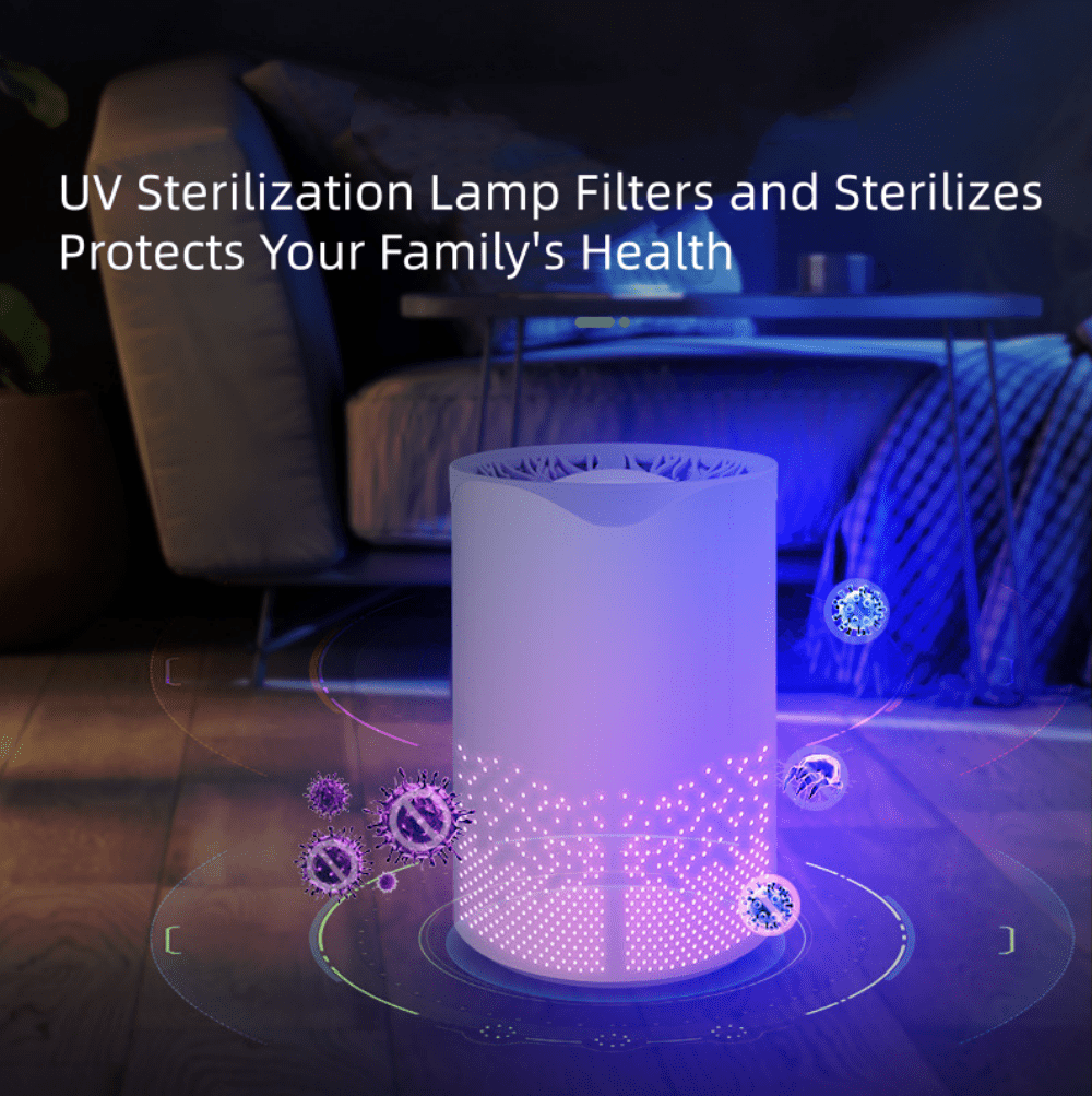 JahyShow Air Purifiers for Bedroom, HEPA Air Filter, Quiet Air Cleaner, Portable Small Air Purifier for Home