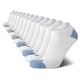 thumbnail image 1 of Paquete de 12 calcetines deportivos para hombre IZOD blancos, tobilleros y sin mostrar, 1 of 7