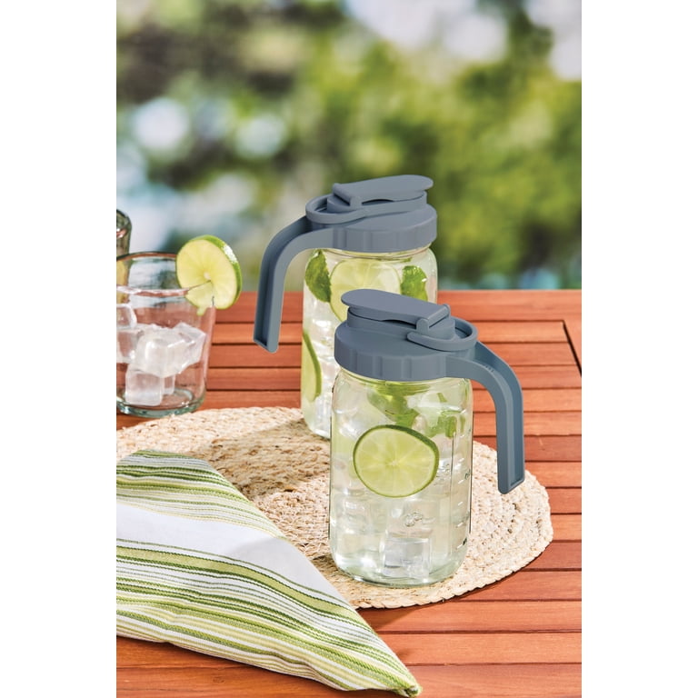 2 pack) Mainstays Plastic Mason Jar Lids with Handles and Pour