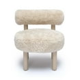 thumbnail image 6 of Carmel Natural Vegan Shearling Accent Chair, 6 of 7