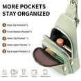 thumbnail image 4 of FALAN MULE Crossbody Bags for Women Trendy Leather Sling Chest Bag Fanny Packs for Women, 4 of 10