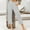 White, variant on Styesk Women's Pants Fashion Womens Casual Stripe Elastic Loose Pants Straight Wide Leg Trousers With Pocket Capris