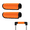 Orange, variant on 2Pack Luggage Handle Wrap For Suitcase Travel Essential Bright Black Color Soft Luggage Identifiers For Suitcases Neoprene Material Comfortable Suitcase Handle Wraps For Suitcase For Traveling