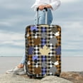 thumbnail image 7 of Honeii maple leaves Houndstooth Elastic Luggage Cover, featuring double-sided printing, is the ideal companion for travel, business trips, and daily use(not included suitcase )-Small, 7 of 7