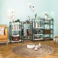 thumbnail image 3 of Xiamenxinshouyimaoyi 3 Tiers Adjustable Modern Standard Bookcase, Marble Metal White, 3 of 9