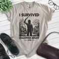 thumbnail image 2 of I Survived Halloween Night 1978 Shirt, Unisex Women's Men's, Horror Movie Classic Lover Halloween Gift, Light Silk Gray, X-Large, 2 of 6
