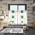 thumbnail image 4 of Yayeee Kitchen Curtains Light Filtering 27"x24" Rod Pocket Short Cafe Window Panel, Green Abstract Pattern, 4 of 7