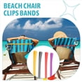 thumbnail image 4 of 12 Bandas para Toallas de Playa, Soporte EláStico Clips Sillas, Multicolor Sillas Vacaciones NatacióN., 4 of 5