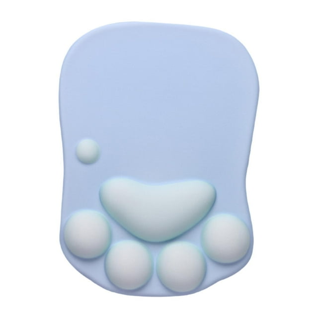 Accesorios de almohadilla de ratón de gatito Kitten Wear Ratio de retroceso resistente a la alfombra ergonómica de ratón con soporte de muñeca para Azul claro