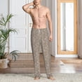 thumbnail image 5 of Goofa Hand Drawn Snake Printed Soft Pajama Pants for Men, Wide Leg Comfy Casual Lounge Yoga Pants-Medium, 5 of 9
