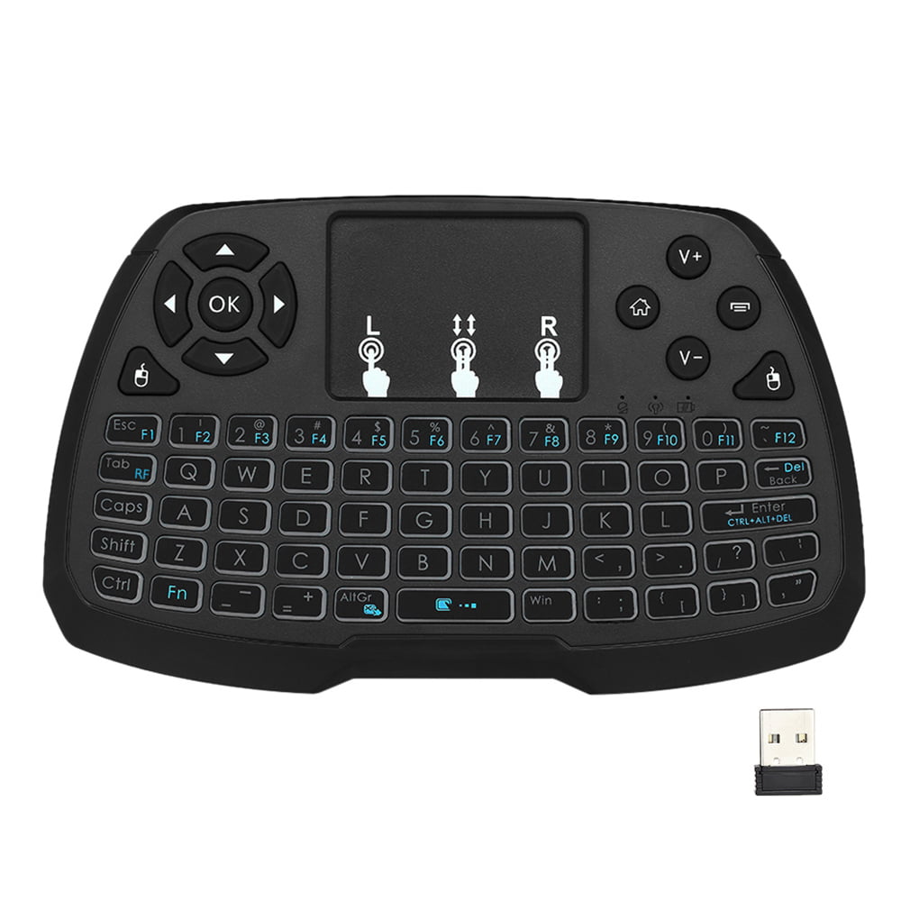Calvas Remote Control 2.4G IR Learning Fly Air Mouse Backlit Air Mouse Backlight Wireless Keyboard For Android TV Box Durable 