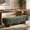 Green Boucle, variant on Christopher Knight Home 61" Modern Accent Ottoman Bench with Boucle Upholstery, Wood Legs, Beige