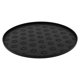 thumbnail image 4 of ColoMX Tapete de silicona para comederos de perros, redondo, negro - Bandeja impermeable para gatos con bordes elevados para suelos y bebederos para cachorros (huella), 4 of 8