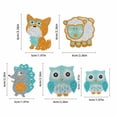thumbnail image 3 of Kids Diamond Painting Fridge Magnets, Children DIY Diamond Art Kits with Soft Magnetic Backing, Assorted Themes, for Kids Crafts, 4 Pack (2.36 Inch), 3 of 9