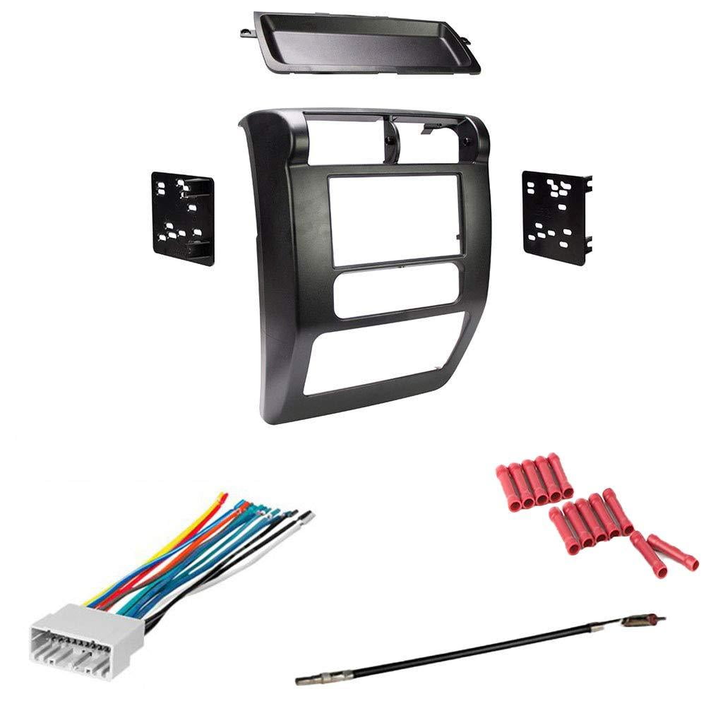 GSKIT17 Car Stereo Installation Kit for 2003-2006 Jeep Wrangler - in Dash  Mounting Kit, Wire Harness, Antenna Adapter for Double Din Radio Receivers  