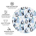 thumbnail image 3 of Fuzoiu Playful Penguins and Snowmen Print Leather Coasters Set,Drink Coasters Set of 4,for Tabletop Protection, Durable PVC Coasters,Home Décor and Housewarming Gift-Round Shape, 3 of 6