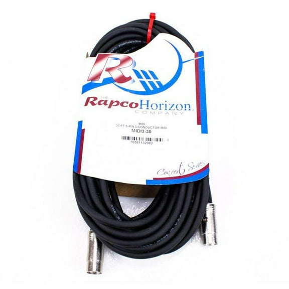 Rapco Horizon 30-Foot MIDI Cable - MIDI3-30 30ft 30'