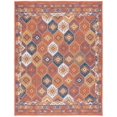 thumbnail image 4 of SAFAVIEH Sunrise Lara Geometric Reversible Indoor/Outdoor Area Rug, Gold/Rust Blue, 8' x 10', 4 of 9