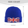 thumbnail image 4 of British Flag Britain English England Winter Beanie Hats for Men Women Warm Cozy Knitted Cuffed Skull Cap Blue, 4 of 4