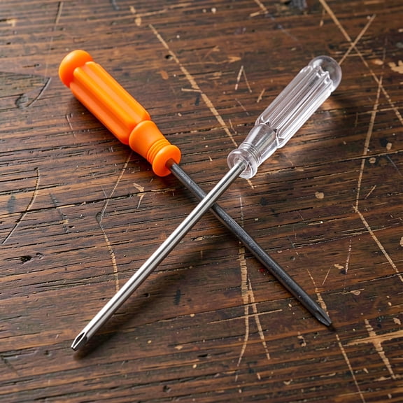 COMPUKAS 2-Piece Screwdriver Set with Plastic Handles, Precision Hand Tools for Home Repairs and Projects