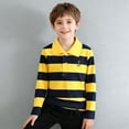 thumbnail image 5 of Mceream Boy's Girls Striped Shirt Long Sleeve Lapel Tops Spring Summer School Uniform Tees Athletic Casual T-Shirt Print Fashion Clothes Back to School Uniformes Escolares Para NiñAs 3-15 Years, 5 of 6