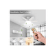 thumbnail image 3 of Ventilador De Techo 52cm Con Luz Y Control Remoto Incluye Expansor Y Base De Abanico blanco, 3 of 5