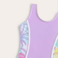 thumbnail image 7 of Girls One Piece Swimsuit Sleeveless Rush Guard Bathing Suits Travel Summer Beach Swimwear UPF 50+ Swim Outfit (7 Years, Purple), 7 of 7