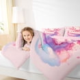thumbnail image 4 of Feelyou Pink Bow Axolotl Queen Comforter Set, Dreamy Princess Bedding Comforter Set, 3pcs, 4 of 8