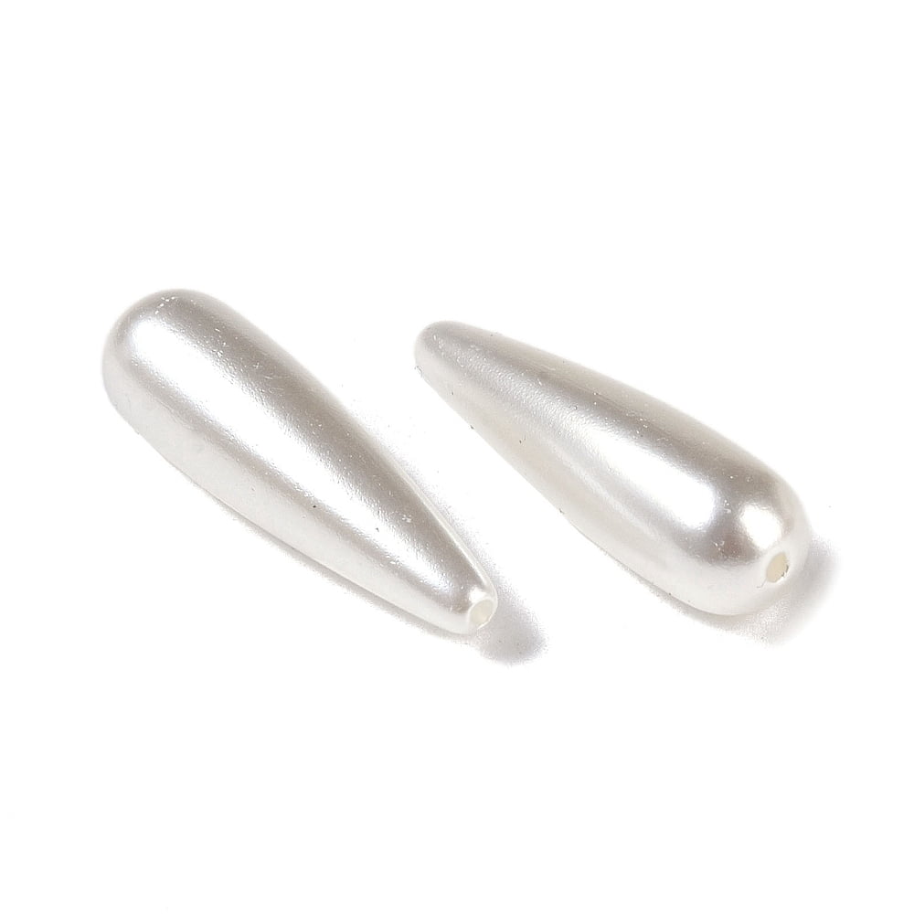500 g Plastic Imitation Shell Pearl Beads Teardrop Seashell Color 29.5x8.5x8.5mm Hole: 1.5mm 500pcs/500g