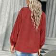thumbnail image 4 of Camisa de chaqueta de manga larga para mujer, camisa de chaqueta Camisa de chaqueta de manga larga con solapa de color puro Tops de manga larga de color puro Estándares líderes en la industria, 4 of 6