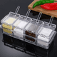 thumbnail image 3 of 4 Piezas Especieros Salsera Organizador Azucarero Cocina TRANSPARENTE, 3 of 5